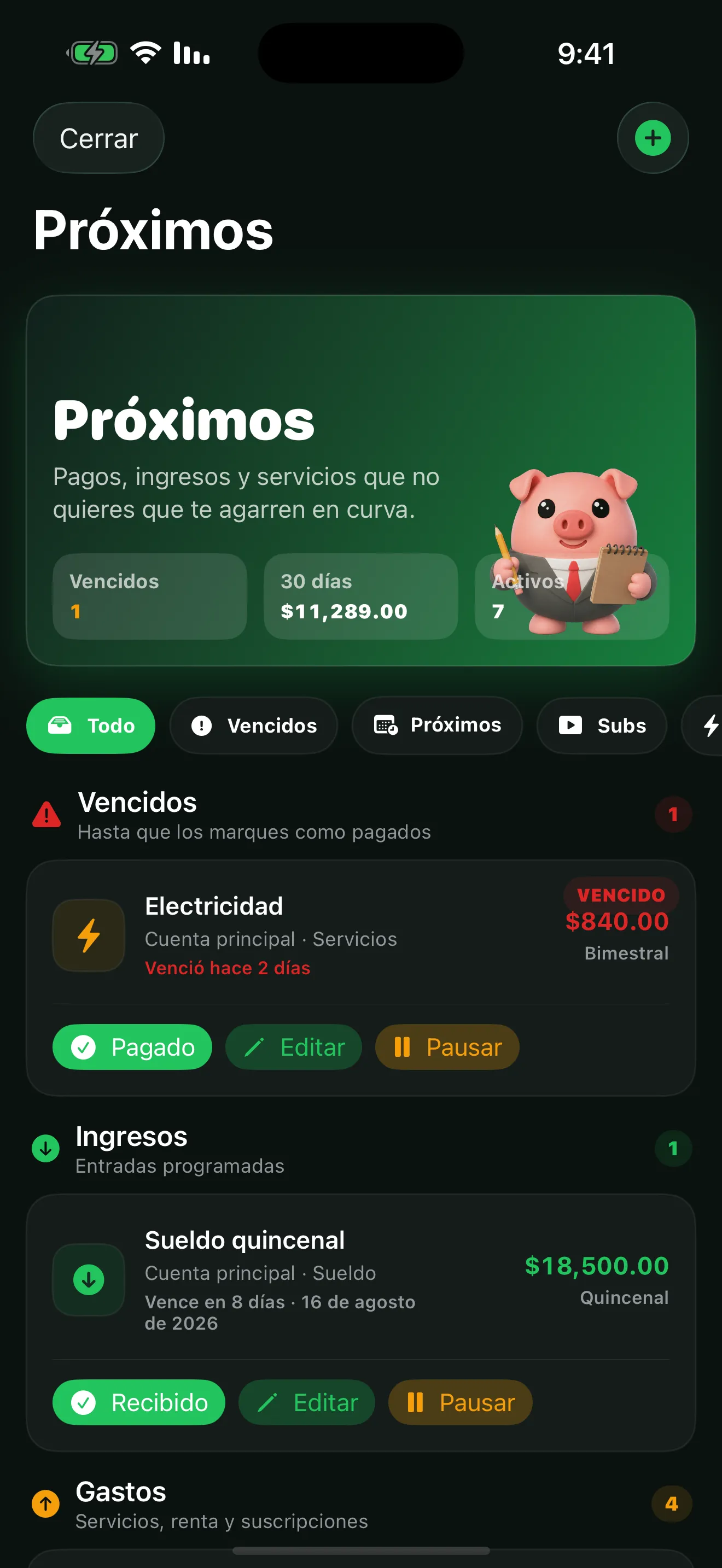 ¿Qué pagos vienen pronto?